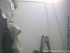 A dark under-toilet camera view of a girl in a skirt sitting on the bowl, pushing out a long, slow one. Dim lighting. Almost 4 minutes.